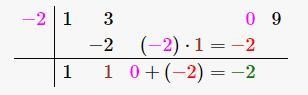 Use the remainder theorem to find P(-2) for P(x) = x³ + 3x² +9,Specifically, give-example-3