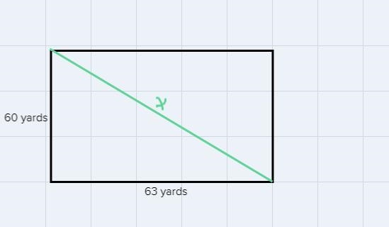 What is the distance between opposite corners of the farmers field?-example-1