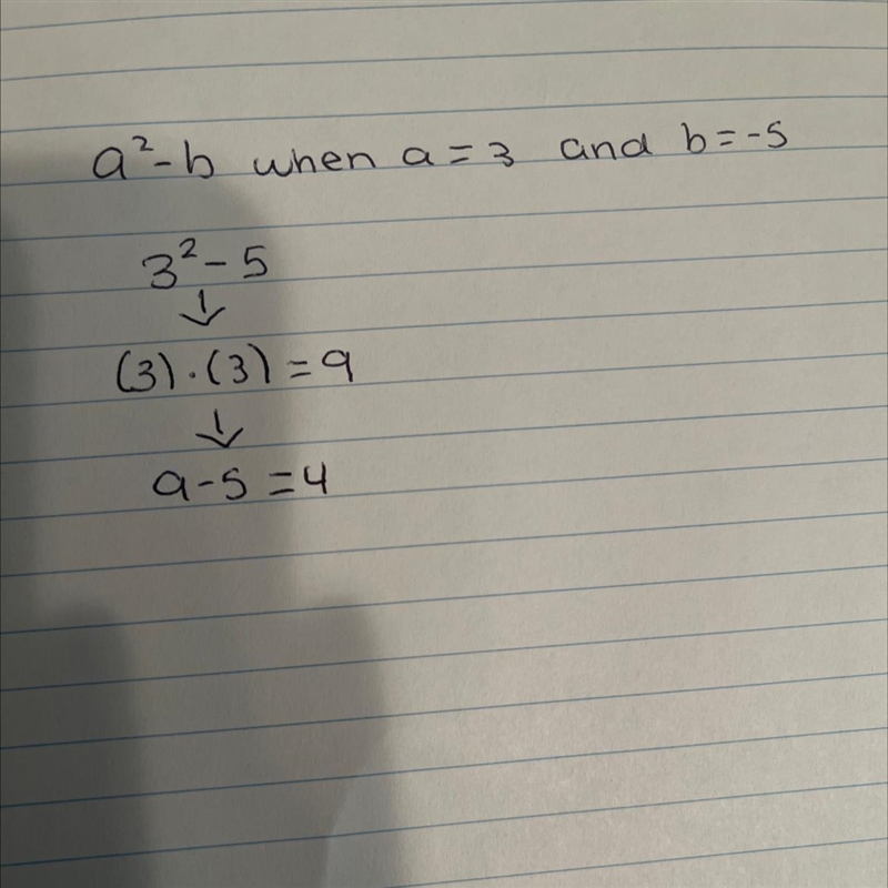 10. Find the value of a²-b if a = 3 and b = -5.-example-1