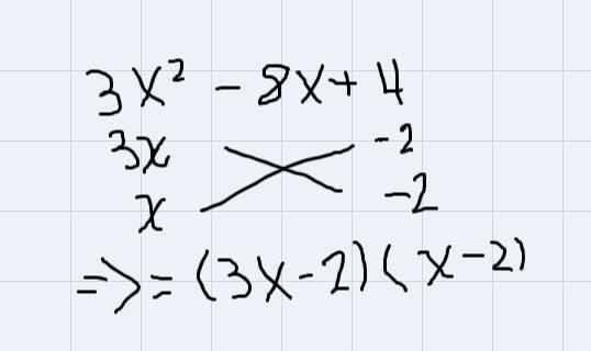 What is the factored form of 6x² - 16x + 8?-example-1