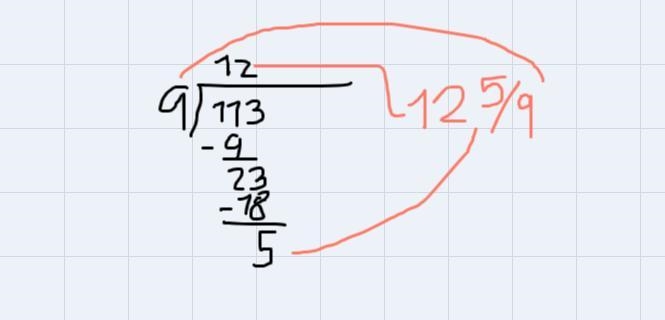 How do you divide 113 by 9 I’m having trouble with it-example-4