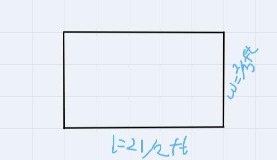 You may need the formulasArea=L-W and/or Perimeter=2L+2W,where L-length and W=width-example-1