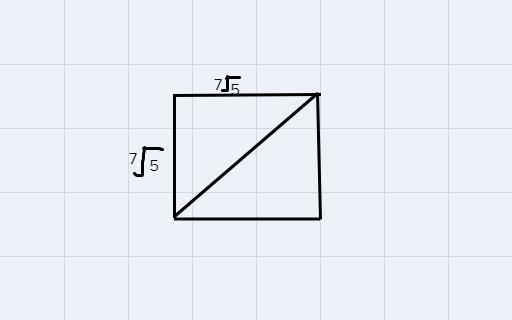 A square tile with a side length of 75inches is cut diagonally. What is the length-example-1