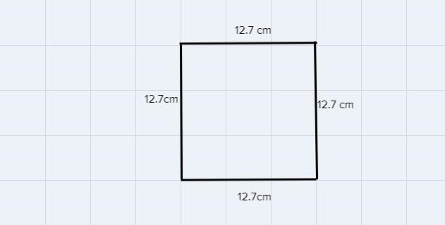 A square has sides of length 12.7 centimeters. What is the area?square centimeters-example-1