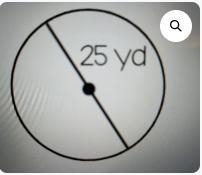 Find The Circumference of the following circle in terms of Pi. A. 25piB. 50piC 12 5pi-example-1