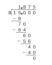 Aspen incorrectly converted 15/8 to a decimal using long division. Check her work-example-1