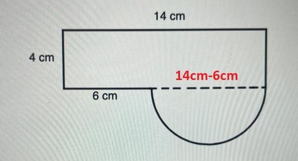 Find the perimeter and area of the following using pie=3.14-example-1