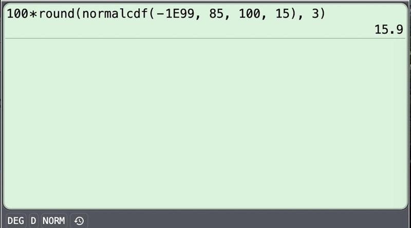 IQ scores are normally distributed with a mean of 100 and a standard deviation of-example-1