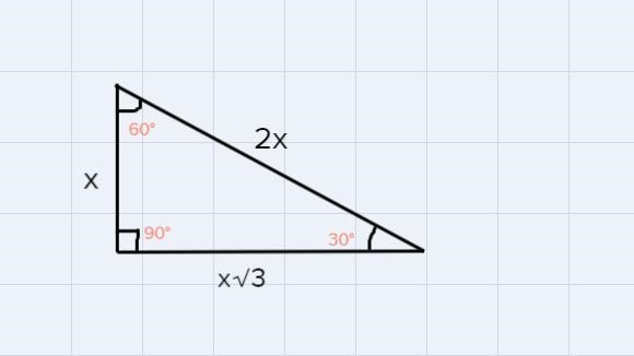 What is the extended ratio relating to the side lengths of a 30-60-90 triangle?A. x-example-1