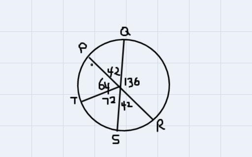 In the figure, pr and qs are diameters of circle u. find the measure of the indicated-example-1