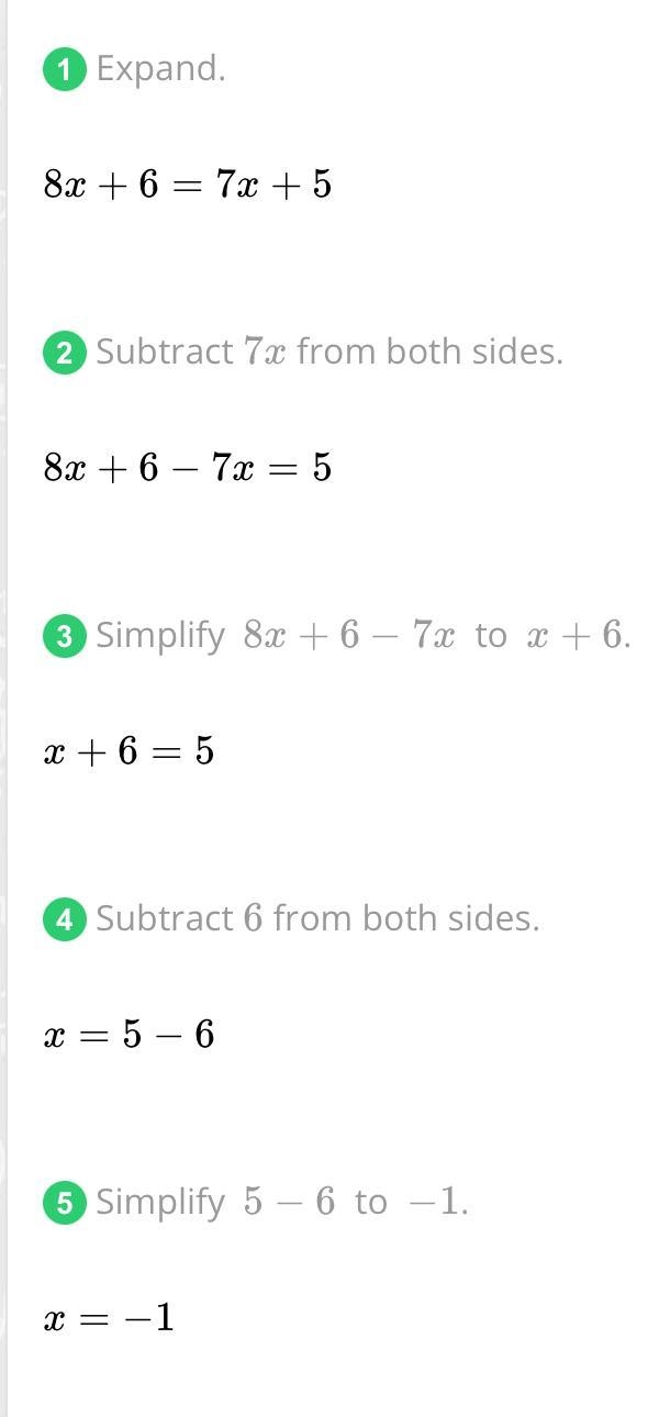 2(4x+3)=7x+5 (SHOW WORK) REPOST-example-1