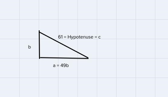 The long leg of a right triangle is 49 ft longer than the short leg. The hypotenuse-example-1