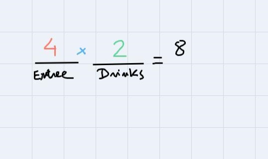 How many different meals can be designed? Make a tree diagram or area model to find-example-1