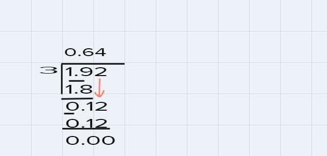 1.92 divided by 3 I need help i dont understand this or how to solve it-example-1