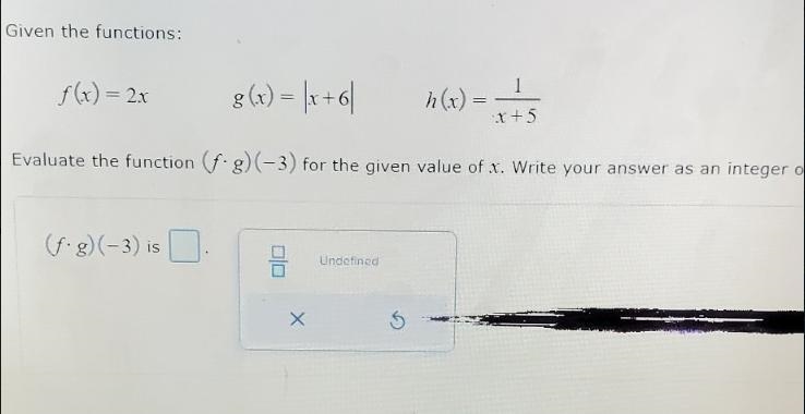 Evaluate the function (f •g)(-3) for the given of x-example-1