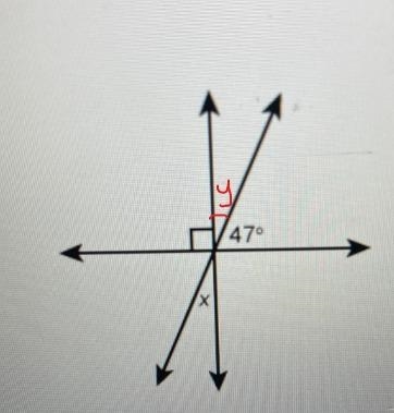 What is the measure of angle x? Enter your answer in the box. X=-example-1