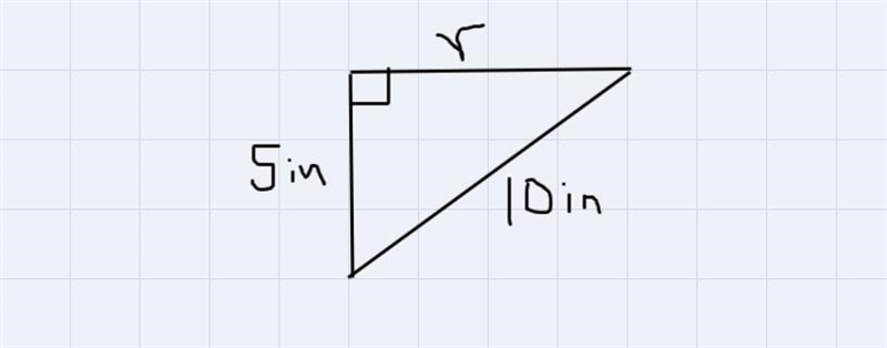 The plane of a small circle on a sphere of radius 10 in. is in 5 in. from the center-example-2