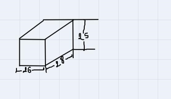 Find the volume of a rectangular solid with the given dimensions: length 28 feet, width-example-1