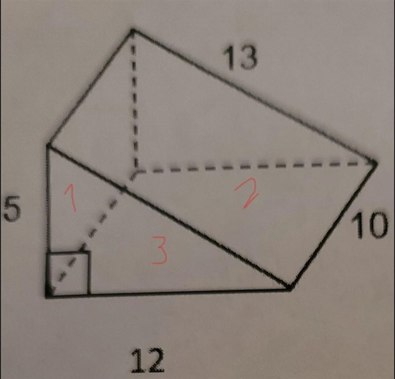 The question is:The lateral surface is _______ square unitsThe total surface is ________ square-example-1