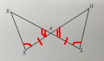 Create a flowchart showing the two triangles are congruent.Given: LS ~= LL, SA= AL-example-1