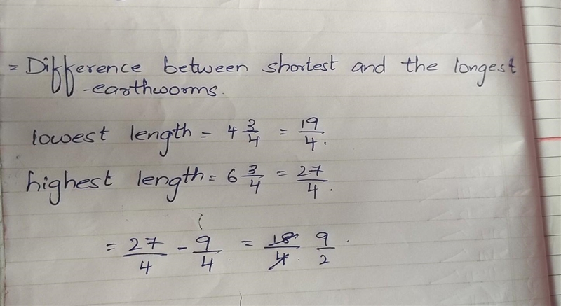 Emma's class has a jar of earthworms. The class measures the length of each earthworm-example-1