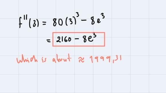 F(x) = 4x ^ 5 - 8e ^ x , find:-example-5