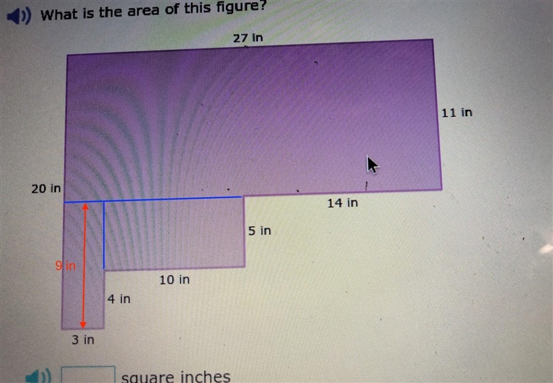 What is the area of this figure? No LINKS!!! part 2​-example-1