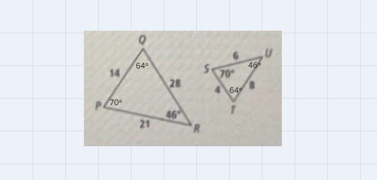 Are the triangles similar?.. help me with this problem! Thank you :)-example-1