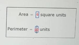 GEOMETRY Perimeter and area on a grid Find the area and perimeter of the shaded figure-example-2