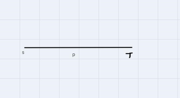 If P is the midpoint of __. SP = x + 4, and ST = 4x, determine the length of __.-example-1