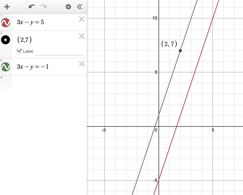 Write the equation of the line that passes through the given point and is parallel-example-1