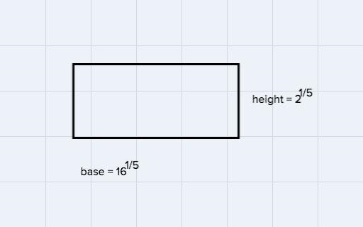 a rectangle has a lenght of 5 √(16)inches and a width of 2 * (1)/(5)inches. find the-example-1