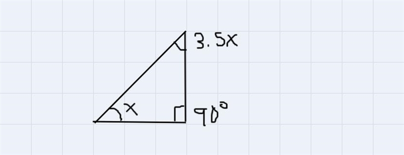 find the measures of the angles of a right triangle where one of the acute angles-example-1