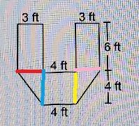 A u-shaped walkway surrounds a garden area. A diagram of the walkway is point shown-example-1