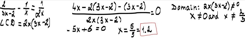 What is the solution of this equation if the extraneous solution is eliminated? Use-example-1