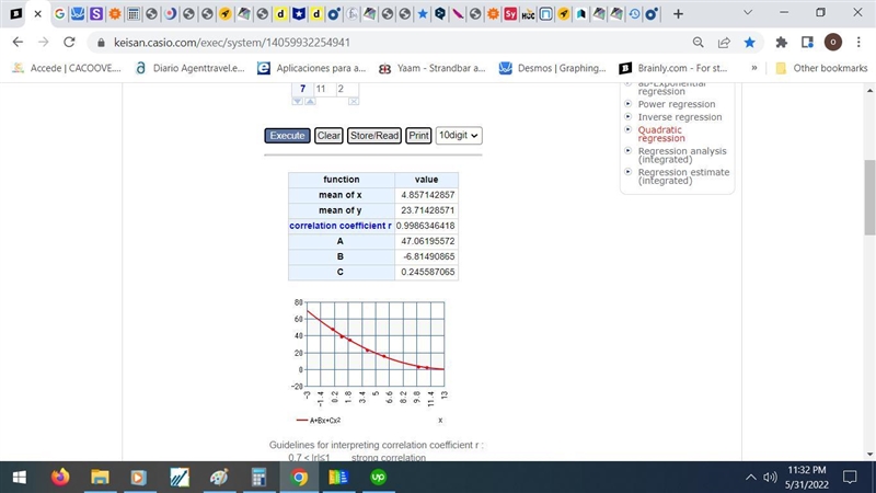 Use a graphing calculator or other technology to answer the question.Which quadratic-example-1