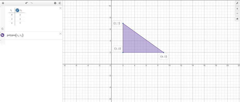 5) The points A(-9,2) B(-2,2) and C (-2,7) are connected to form ABCa) reflect abc-example-1