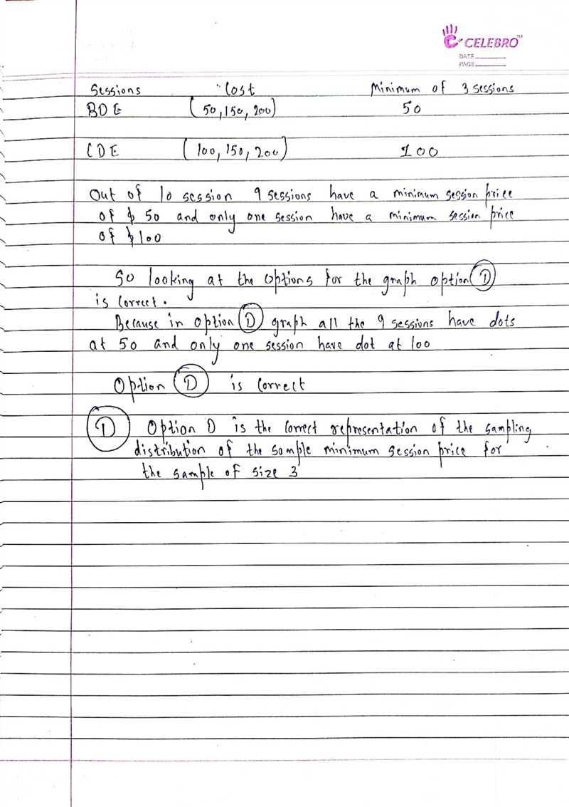 A conference consists of 5 sessions: A, B, C, D, and E. Here are the costs of the-example-2