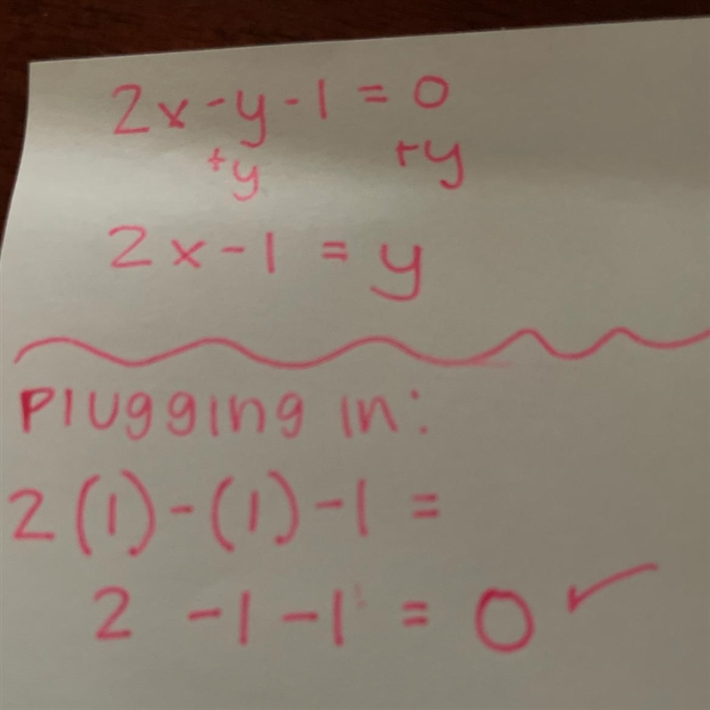 What is the equation of the following line written in general form? (The y-intercept-example-1