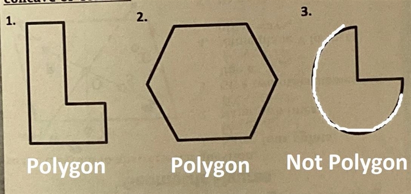 For each shape determine if it is polygon. If it is then: 1)classify it by the number-example-1