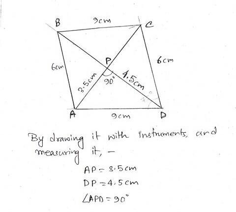 Comstruct a parallelogram ABCD such that DC=6cm,angleADC=75 degree and the diagonal-example-1