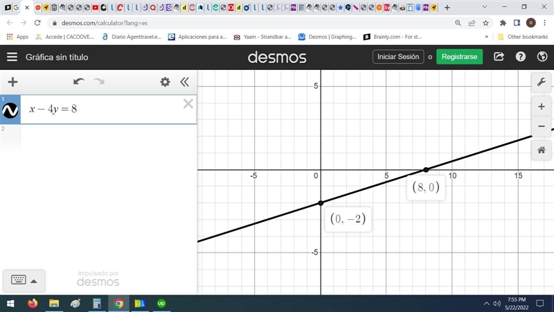 Graph each equation using the intercepts. Re-write in standard form first if necessary-example-1