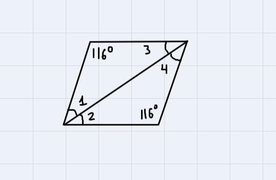 GeometryQuestion 5Find the measure of the numbered angles in each rhombus.(Find each-example-2