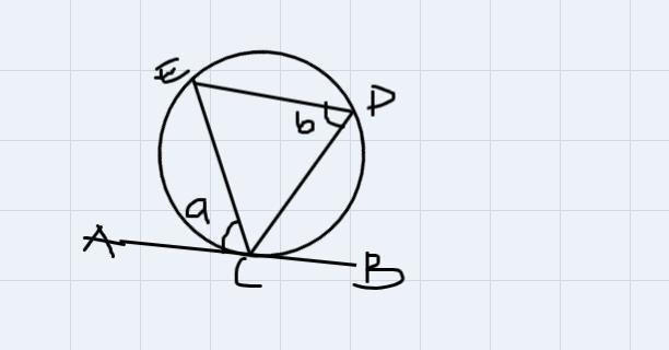 In the diagram, triangle ABC is inscribed in a circle and CD is tangent to the circle-example-2