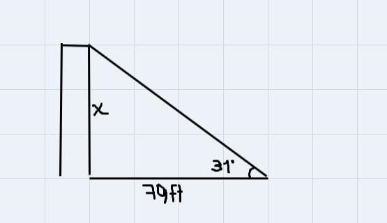 The shadow of a vertical tower is 79.0 feet long when the angle of elevation of the-example-1