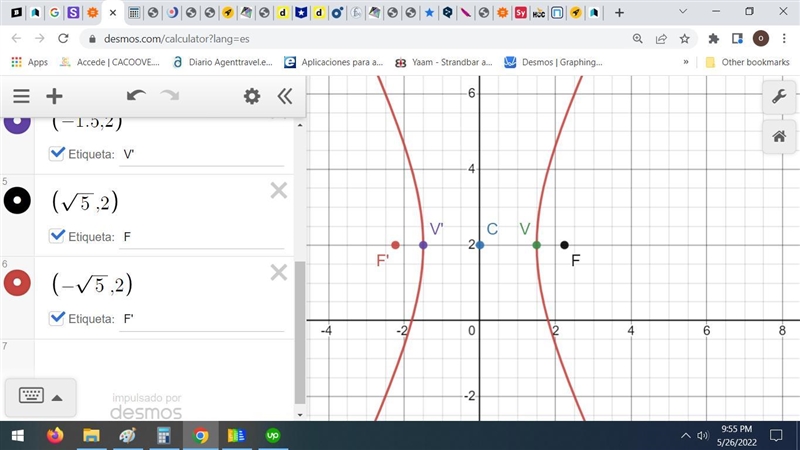 The equation ^2 − 4 − 4^2 + 13 = 0 will produce a hyperbola. How can we tell by simply-example-1