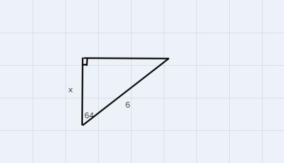 14.Find the missing side length to the near tenth.х64°6A. 3.1B. 2.6C.13.7D.3.8-example-1