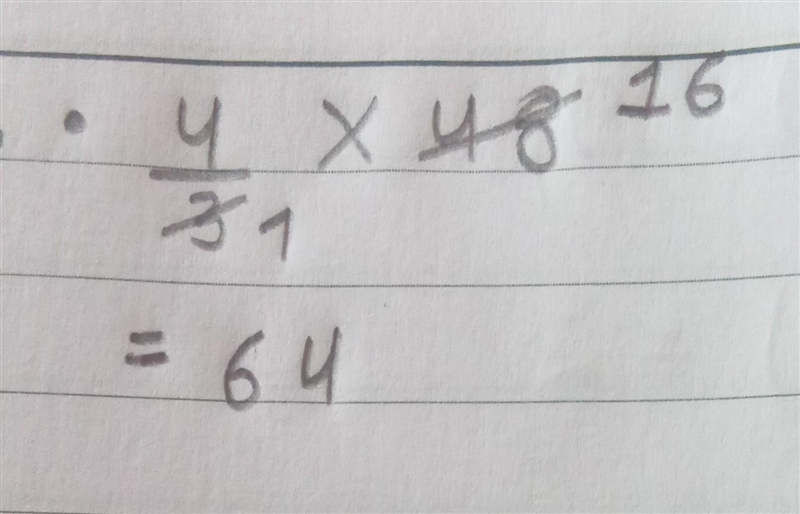 ¿Cuál es el número que multiplicado por 4/3 da 48?-example-1