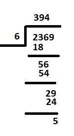 2,369 divide by 6 = t-example-1