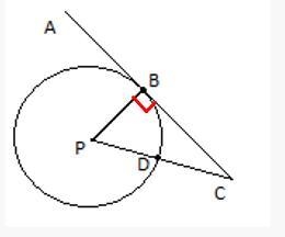 From the diagram below, if AC is a tangent line, and if PD = 9 and DC = 32, find the-example-1